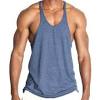 Mens plain gym vest bodybuilding muscle stringer vest racer back top singlet uk. 1