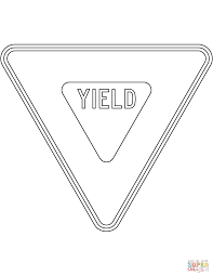 Image Result For Yield Sign To Color Preescolar