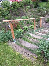 Einfaches Gelander Fur Die Gartentreppe Easy Handrail For Garden Stairs Gartentreppe Garten Treppe