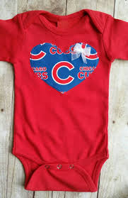 Chicago Cubs Inspired Heart Bodysuit Or Shirt Chicago Baby Chicago Bears Baby Heart Onesie