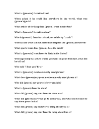 A matching answer is worth 5 points. Almost Newly Weds Game Sample Questions Newlywed Game Couple Wedding Shower Newlywed Game Questions