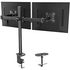 Huanuo Monitor Halterung 2 Monitore Volleinstellbar Fur 13 Bis 27 Zoll Lcd Led Bildschirme 2 Montageoptionen Vesa 75 100 Led Bildschirm Halterung Bildschirm