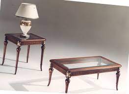 When paired with matching end tables and sofa tables , a coffee table ties your room together and gives your living room a unified look and feel. Rectangular Coffee Table Made Of Inlaid Wood Glass Top Idfdesign