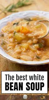 The Best White Bean Soup Recipe Vegetarian Recipes Healthy Slow Cooker Soup Cheap Dinner Recipes