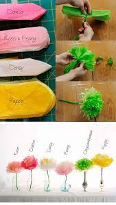Click here.) tissue paper flowers craft. Blumen Basteln Zur Fruhlingsdeko Tissue Paper Flowers Diy Flower Crafts Paper Flowers Diy