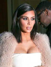 Kim Kardashian Mid Length Bob Kim Kardashian Hair Short Hair Styles Hair