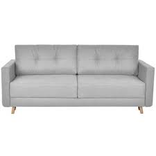 Canapé convertible scandinave slow tissu gris clair. 13 Sur Canape Convertible Scandinave 3 Places Avec Coffre Gris Mira Achat Prix Fnac