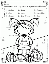 Christmas color by number addition worksheet. Math Addition Coloring Pages Coloring Home