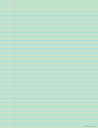 Printable Green Wide Ruled Notebook Paper For Letter Paper Download It At Https Museprintabl Notebook Paper Notebook Paper Template Notebook Paper Printable