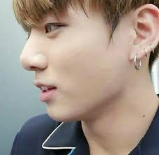However, jungkook confirmed during a vlive later that day the piercing was just a sticker that he put on his face with glue. Casually Scrolling Through Triple Ear Piercings When I Stumble Upon Our Boy Jk Lol Triple Ear Piercing Ear Piercings Earings Piercings