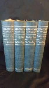 Abraham Lincoln 1939 Beautiful Full Book Set In 4 Volumes No Internal Markings Looks New Dark Blue Textured Covers Wi Antique Books Book Set Carl Sandburg