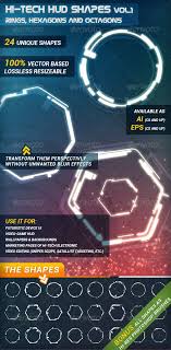 Hi Tech Hud Shapes Vol 1 Game Design Game Interface Shapes