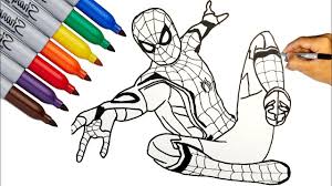 New spiderman spiderverse coloring pages, how to draw spiderman peter parker and miles morales #spiderman #spiderverse #coloringpages. Spider Man Spider Man Far From Home Coloring Pages How To Draw Spider Man Youtube