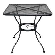 Garden Treasures Davenport 30 In X 30 In Wrought Iron Square Patio Dining Table 60 00 Square Patio Table Diy Patio Table Round Patio Table