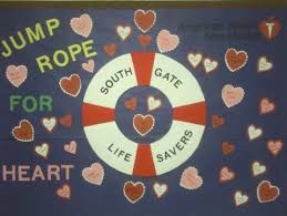 Jump Rope For Heart Bulletin Board Physical Education Bulletin Boards School Decorations Pe Bulletin Boards