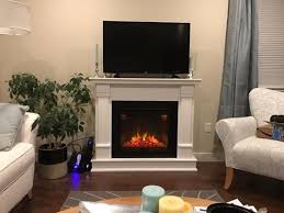 Get 5% in rewards with club o! Real Flame Silverton 48 In Electric Fireplace In White G8600e W The Home Depot Real Flame Faux Stone Electric Fireplace Fireplace Console