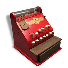 Jouet Caisse Enregistreuse Rouge Annees 50 Metal Rouge Dans Son Jus Vintage 80372 Caisse Enregistreuse Jouets Anciens Jouet