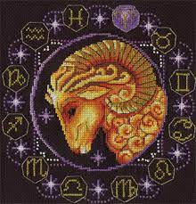 A list of cross stitch patterns available at everything cross stitch. Panna Aries Zodiac Sign Cross Stitch Kit 123stitch