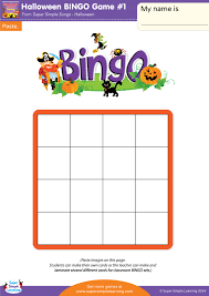 The printable bingo cards were created using our excel program and the web application bingo maker. Halloween Bingo Game 1 Super Simple