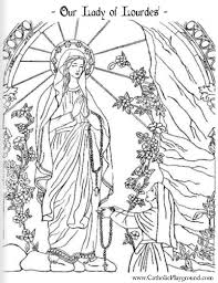 Other Catholic Coloring Catholic Coloring Our Lady Of Lourdes Saint Coloring