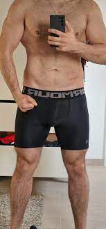 Get on your knees and smell my bulge through my under armour compression  shorts : r/compressiongear