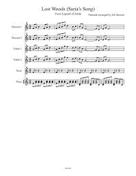 The following ocarina of time 3d song guide covers every song in the game. Lost Woods Saria S Song For Recorder And Piano Sheet Music For Piano Solo Musescore Com