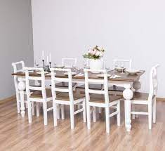 When purchasing separate dining chairs for your dining room tables, you have to check if your pieces are compatible with one another. Casa Padrino Country Style Dining Room Furniture Set Brown White 1 Dining Table 8 Dining Chairs Solid Wood Dining Room Furniture Country Style Furniture