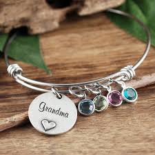 Birthstone Bracelet For Grandma Grandma Birthstone Bracelet Mother Bangle Bracelet Gift For Mom Heart Bracelet Mommy Bracel Mommy Bracelet Grandma Birthstone Bracelet Birthstone Bracelets