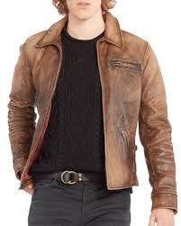 Polo Ralph Lauren Leather Zip Jacket In Ventura Brown Modesens Polo Ralph Lauren Leather Mens Jackets Leather Jacket Men
