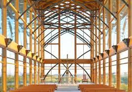 Interior Of Glass Chapel In Nebraska Arkansas Wedding Venues Glass Chapel Location Photography
