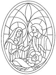 This printable nativity coloring page is the perfect way for kids to bring the spirit of the season back into focus on christmas day. Glass Art Of Jesus Nativity Coloring Page Color Luna