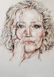Jo Beer Colored Pencils 2012 Drawing Self Portrait In Mirror Portrait Drawing Mirror Drawings Portrait Art