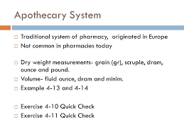 conversions and calculations used by pharmacy technicians