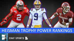 Heisman candidates for 2020?posted by clyde on 12/13/19 at 9:47 am to catsgonewild. Heisman Trophy Race Chase Young Joe Burrow Jalen Hurts Lead The 2020 Power Rankings Youtube