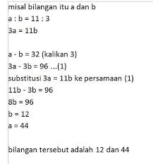 Check spelling or type a new query. Jika Perbandingan Dua Bilangan Adalah 11 3 Jika Selisih Kedua Bilangan Tersebut 32 Bilangan Brainly Co Id