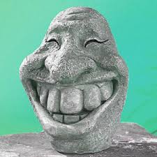 Steinfiguren horn, gartenskulpturen aller art. Steinkopf Smiley Steinfigur Als Deko Steinfiguren Garten Lustige Deko Ebay