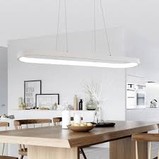 Modern Minimalism Oval Ring Led Pendant Lights Aluminum Acrylic Suspension Hanging Lamps For Dining Ro Dining Room Lighting Led Pendant Lights Pendant Lighting