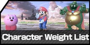 Choose your character and be and awesome person ya. Weight List Weights Ranking Of All Characters Super Smash Bros Ultimate Ssbu Game8