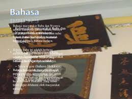 Secara ringkasnya, baba dan nyonya adalah masyarakat kaum cina yang mengamalkan budaya melayu sama ada secara penuh ataupun separuh. Kebudayaan Kaum Baba Dan Nyonya Ppt Download