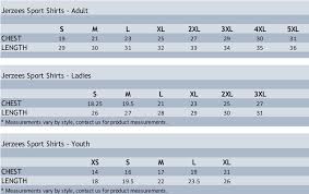 Jerzees Sweatshirt Size Chart Custom Shirt Sizing Guide