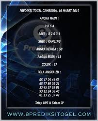 Prediksi Togel Cambodia Hari Ini 16 Maret 2019 8 Prediksi Togel Taiwan Manila 1 Mei