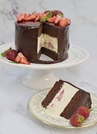 Chocolate Mousse Cake With Ganache Berries Recipe Recipe Chocolate Mousse Cake Strawberry Cake Filling Chocolate Ganache Cake