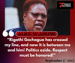 Rigathi Gachagua has crossed my line, and now it is between me and him!  Politics aside. Respect must be honored!”