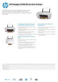 Hp deskjet 2540 color printer. Hp Deskjet 2540 All In One Printer