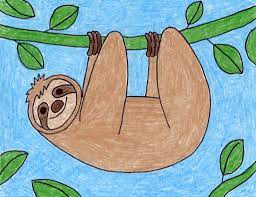 Step by step directions finished! How To Draw A Sloth Art Projects For Kids