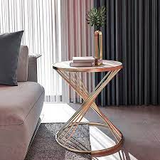 Modern Black End Table With Marble Top Side Table In 2021 Living Room Side Table Marble Top Side Table Luxury Bedside Table