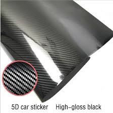 Black And Gold Carbon Fiber Wrap 5d Car Sticker 200cmx50cm Glossy Carbon Fiber Vinyl Film Wrap Foil Waterproof Diy Auto Decorative Stickers Car Acc Carbon Fiber Vinyl Car Stickers Carbon Fiber