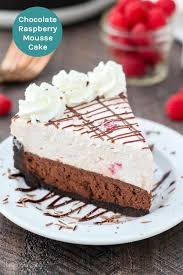 No Bake Raspberry Chocolate Mousse Cake Recipe Chocolate Raspberry Mousse Cake Raspberry Chocolate Mousse Mousse Recipes