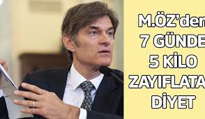 1 Haftada 5 Kilo Verdiren Dr Mehmet Oz Un Diyeti Diyet Zayiflama Planlari Kilo