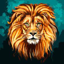 just painted this picture in the new coloring app lion painting lion painting acrylic lion art